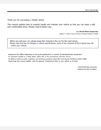 mazda mx-30 2022 2023 & 2024 owners manual in english